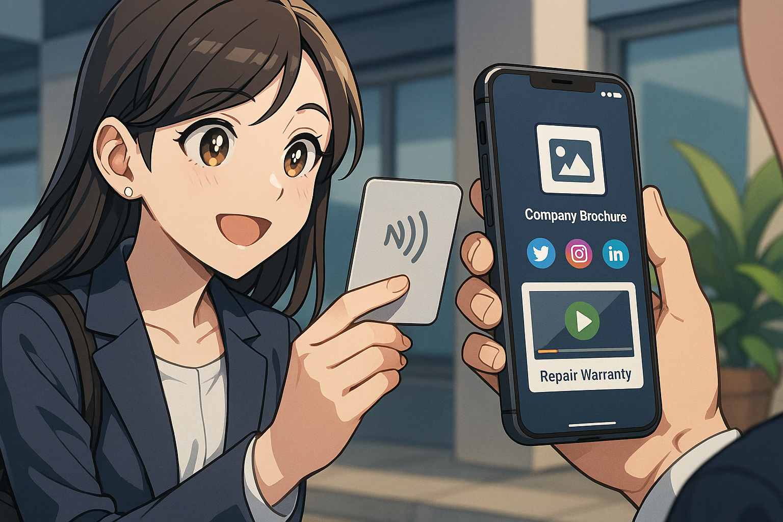 カードをタッチする瞬間